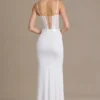 Abito a corsetto in pizzo decorato Beatrix Premium in bianco Abito a corsetto in pizzo decorato Beatrix Premium in bianco