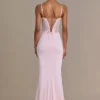 Abito a corsetto in pizzo decorato Beatrix Premium in rosa confetto Abito a corsetto in pizzo decorato Beatrix Premium in rosa confetto