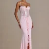 Abito a corsetto in pizzo decorato Beatrix Premium in rosa confetto Abito a corsetto in pizzo decorato Beatrix Premium in rosa confetto