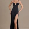 Abito bralette impreziosito in raso Fleurine, nero Abito bralette impreziosito in raso Fleurine, nero