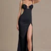 Abito bralette impreziosito in raso Fleurine, nero Abito bralette impreziosito in raso Fleurine, nero