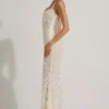 Abito corsetto con scollo morbido e applicazioni decorative Vasanta in bianco Abito corsetto con scollo morbido e applicazioni decorative Vasanta in bianco