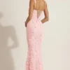 Abito corsetto con scollo morbido e applicazioni decorative Vasanta in rosa