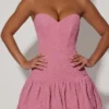 Abito corto a corsetto con orlo a palloncino e cut-out Lavinia in rosa antico Abito corto a corsetto con orlo a palloncino e cut-out Lavinia in rosa antico
