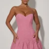 Abito corto a corsetto con orlo a palloncino e cut-out Lavinia in rosa antico Abito corto a corsetto con orlo a palloncino e cut-out Lavinia in rosa antico