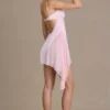 Abito corto con coppe impreziosito in raso Celestia, rosa confetto Abito corto con coppe impreziosito in raso Celestia, rosa confetto