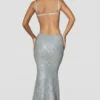 Abito Katalia con cut-out decorati in argento Abito Katalia con cut-out decorati in argento