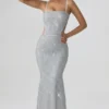 Abito Katalia con cut-out decorati in argento Abito Katalia con cut-out decorati in argento