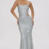 Abito Katalia con cut-out decorati in argento Abito Katalia con cut-out decorati in argento