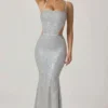 Abito Katalia con cut-out decorati in argento Abito Katalia con cut-out decorati in argento