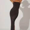 Abito lungo aderente con ruches Ryatt in nero Abito lungo aderente con ruches Ryatt in nero