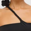 Abito lungo asimmetrico con cut-out in jersey Kalina, nero Abito lungo asimmetrico con cut-out in jersey Kalina, nero