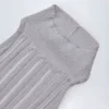 Abito lungo con scollo all’americana e schiena scoperta Solara in argento Abito lungo con scollo all’americana e schiena scoperta Solara in argento