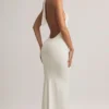 Abito lungo con scollo all’americana in modal Hallie, bianco Abito lungo con scollo all’americana in modal Hallie, bianco