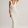 Abito lungo con scollo all’americana in modal Hallie, bianco Abito lungo con scollo all’americana in modal Hallie, bianco