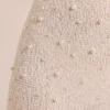 Abito lungo senza schienale con maniche lunghe Vienna in bianco