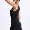 Abito micro mini A-line con ruches in modal Ione, colore nero Abito micro mini A-line con ruches in modal Ione, colore nero