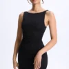 Abito micro mini A-line con ruches in modal Ione, colore nero Abito micro mini A-line con ruches in modal Ione, colore nero