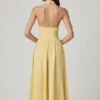 Abito midi con scollo all’americana in modal con ricamo inglese Farrah, giallo limone Abito midi con scollo all’americana in modal con ricamo inglese Farrah, giallo limone