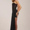 Abito mini a corsetto con allacciatura Norah Bandeau in nero Abito mini a corsetto con allacciatura Norah Bandeau in nero