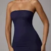Abito mini a fascia in morbida rete trasparente Intimates, colore Navy Abito mini a fascia in morbida rete trasparente Intimates, colore Navy