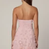 Abito mini a trapezio con decorazioni Edita in rosa balletto