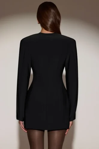 Abito mini blazer monopetto Azelie in nero