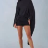 Abito mini drappeggiato Lida in nero Abito mini drappeggiato Lida in nero