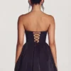 Abito mini in tulle Emeline Corset in nero corvino Abito mini in tulle Emeline Corset in nero corvino