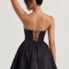 Abito mini in tulle Emeline Corset in nero corvino Abito mini in tulle Emeline Corset in nero corvino