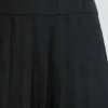 Abito mini kilt in twill spazzolato con vita bassa Clover, nero