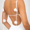 Aldona Abito da sera in jersey elasticizzato con dettagli a rosa, bianco Aldona Abito da sera in jersey elasticizzato con dettagli a rosa, bianco