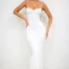 Aldona Abito da sera in jersey elasticizzato con dettagli a rosa, bianco Aldona Abito da sera in jersey elasticizzato con dettagli a rosa, bianco