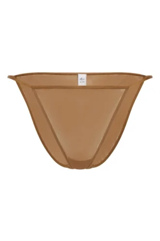 Bikini a perizoma in morbida rete Intimates color mandorla