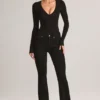 Body a maniche lunghe con scollo profondo in modal Elodie, colore nero Body a maniche lunghe con scollo profondo in modal Elodie, colore nero