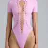 Body allacciato Raine in rosa violetto Body allacciato Raine in rosa violetto