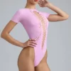 Body allacciato Raine in rosa violetto Body allacciato Raine in rosa violetto