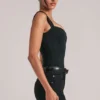 Body Ayla con scollo a cuore in nero Body Ayla con scollo a cuore in nero