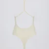 Body con cut-out color crema Body con cut-out color crema