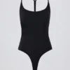 Body con cut-out in nero Body con cut-out in nero