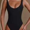 Body con scollo rotondo Reese in nero Body con scollo rotondo Reese in nero
