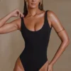 Body con scollo rotondo Reese in nero Body con scollo rotondo Reese in nero