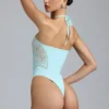 Body estivo con scollo all’americana e allacciatura in blu ghiaccio Body estivo con scollo all’americana e allacciatura in blu ghiaccio