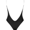 Body intimo in morbida rete con tanga e spalline invisibili, colore nero Body intimo in morbida rete con tanga e spalline invisibili, colore nero