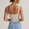 Body Jolla in Modal con scollo quadrato a righe rosa e gialle Body Jolla in Modal con scollo quadrato a righe rosa e gialle