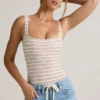 Body Jolla in Modal con scollo quadrato a righe rosa e gialle Body Jolla in Modal con scollo quadrato a righe rosa e gialle