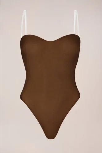 Body senza spalline Intimates color castagna