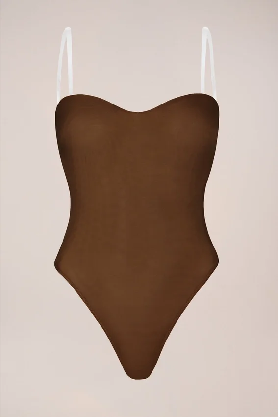 Body senza spalline Intimates color castagna Body senza spalline Intimates color castagna