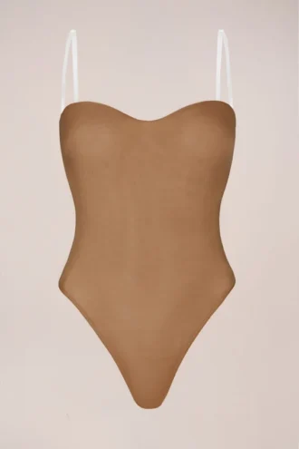 Body senza spalline Intimates color mandorla