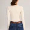 Body Ziva in modal a maniche lunghe con scollo rotondo, color crema Body Ziva in modal a maniche lunghe con scollo rotondo, color crema